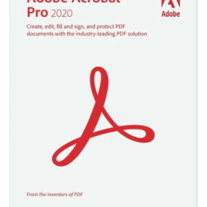 Adobe Acrobat Pro 2020 Professional – Licencja Cyfrowa – 1 PC – Windows – Bez Subskrypcji